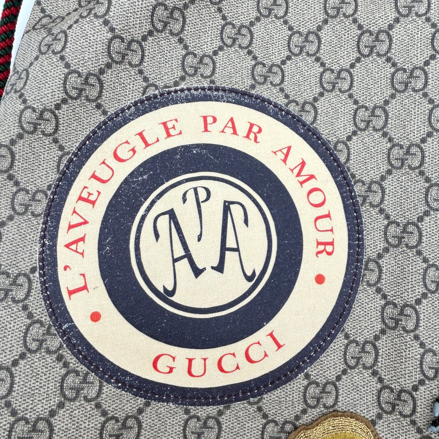 Gucci GG Supreme Coated Canvas Leather Backpack