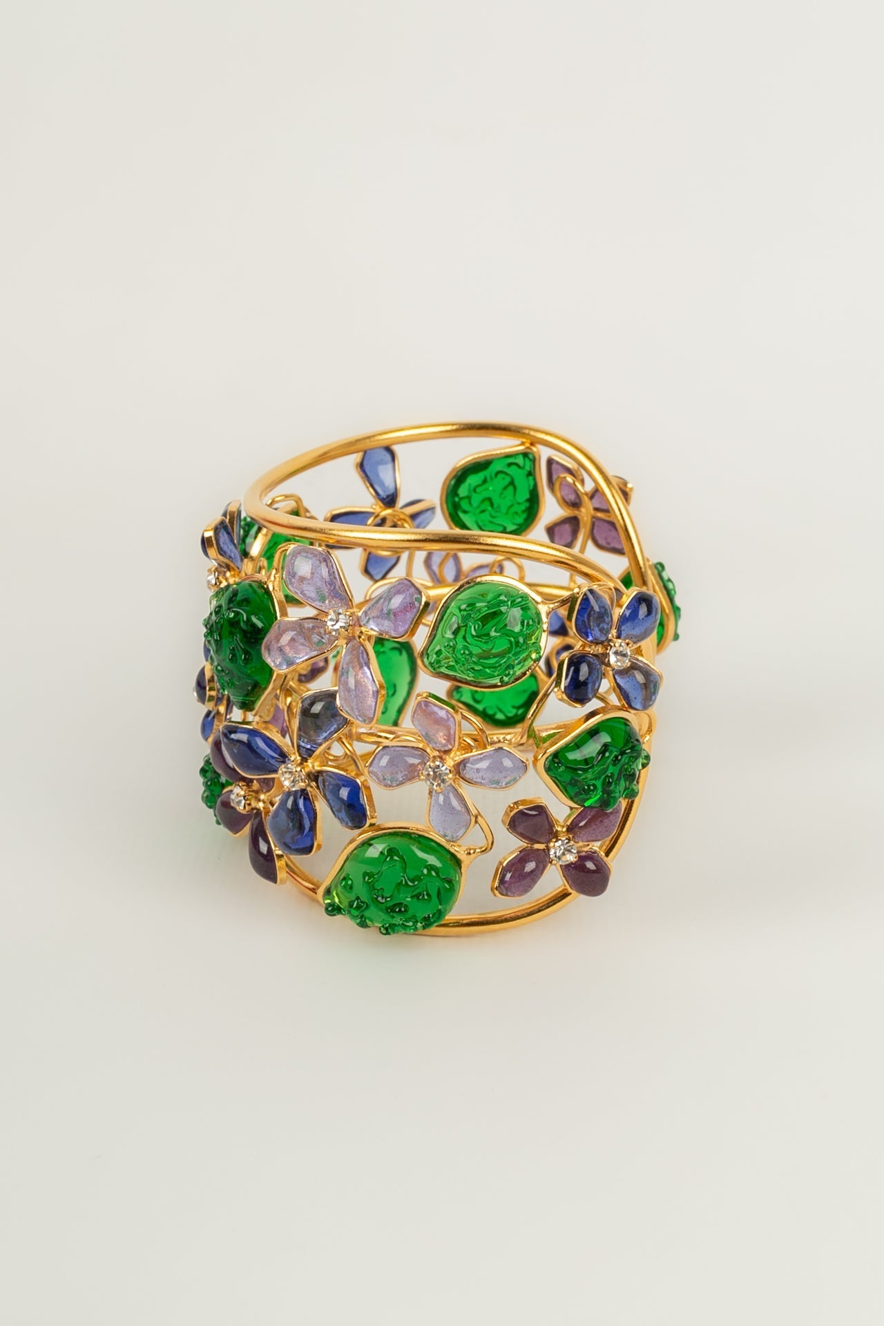 Bracelet manchette fleurs Augustine