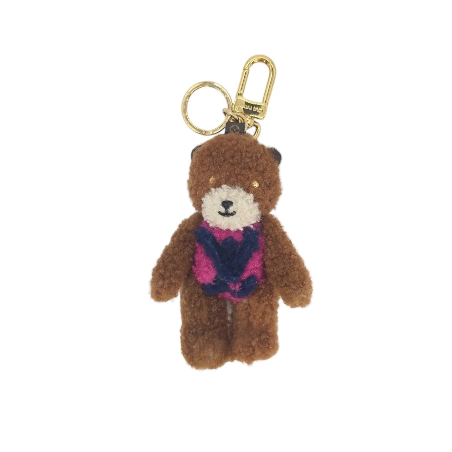 Louis Vuitton Porte Cles Shearling LV Teddy Bear Bag Charm