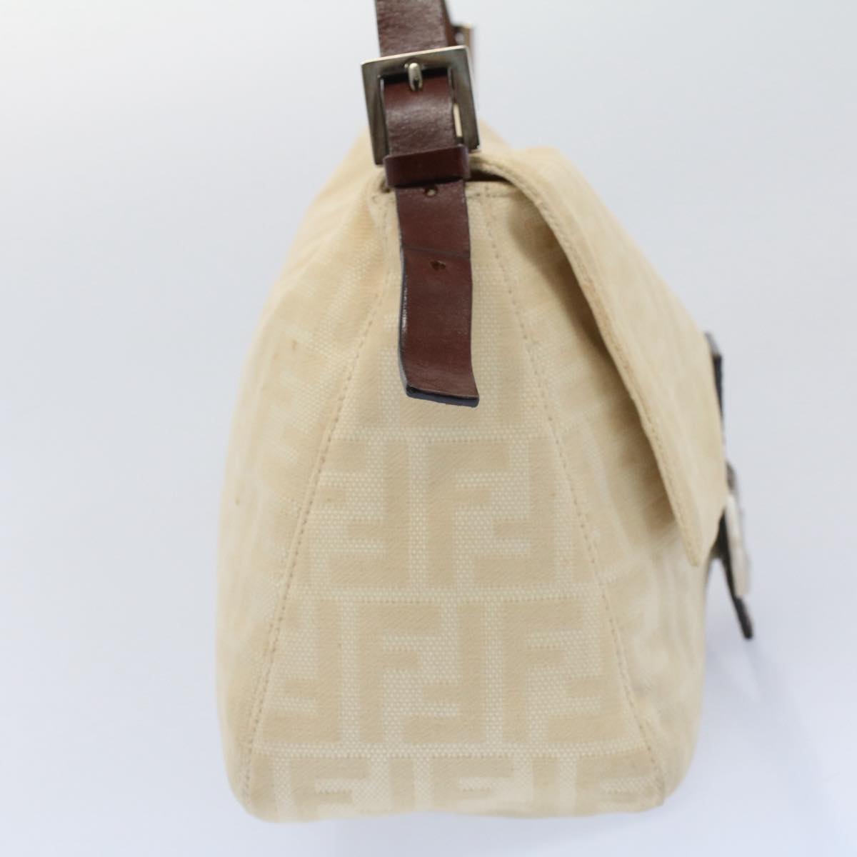 FENDI Mamma Baguette Shoulder Bag Beige 52740