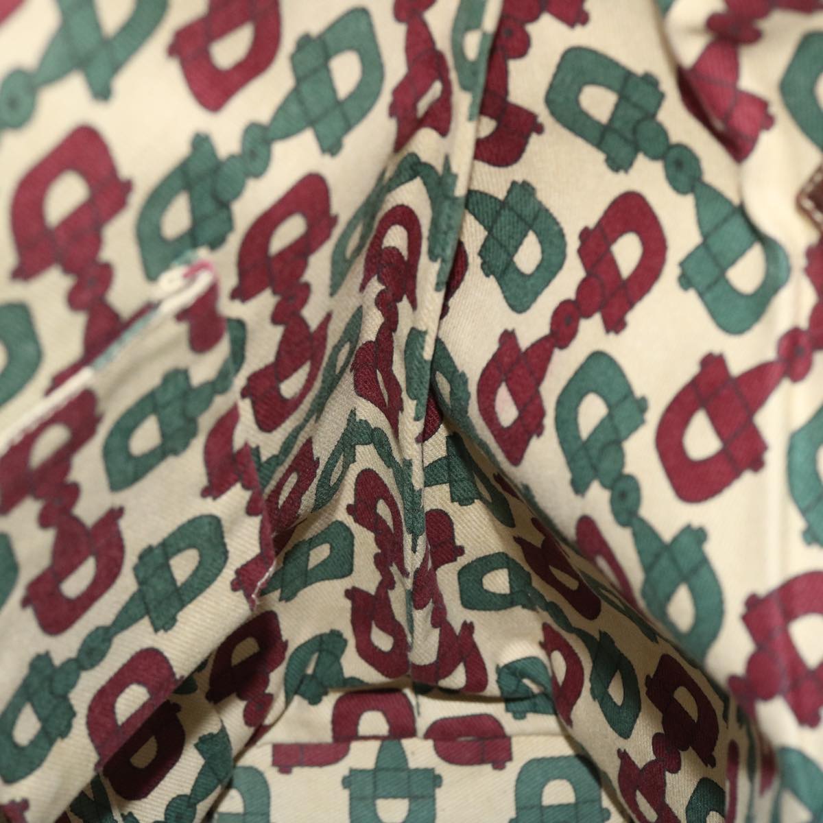 GUCCI GG Canvas Tote Bag Suede Brown 52749