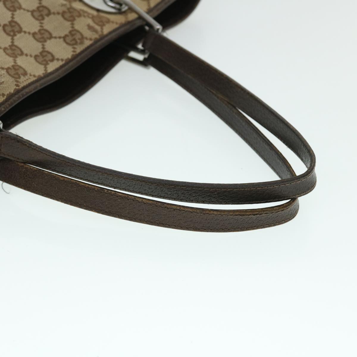 GUCCI GG Canvas Tote Bag Beige Brown 52750