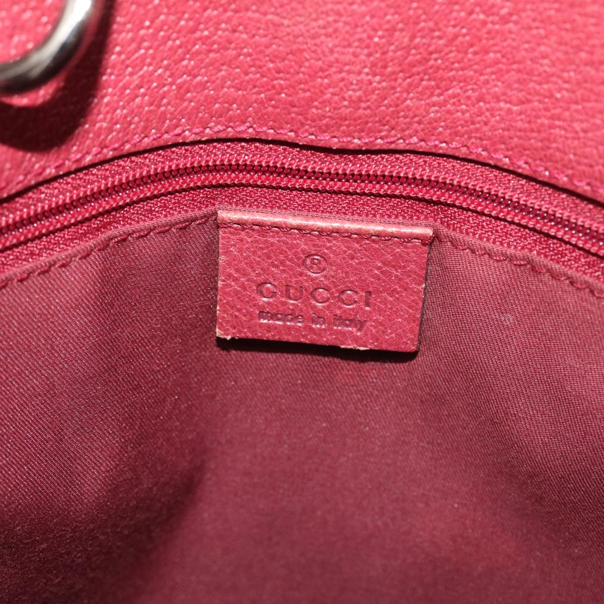 GUCCI GG Canvas Tote Bag Beige Red 52753