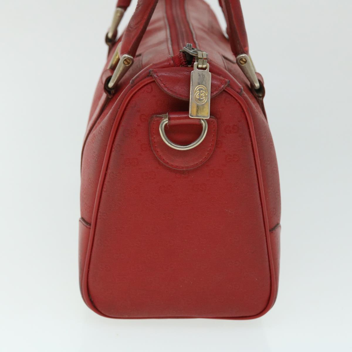 GUCCI Micro GG Canvas Clutch Bag Coated Canvas Red 52786