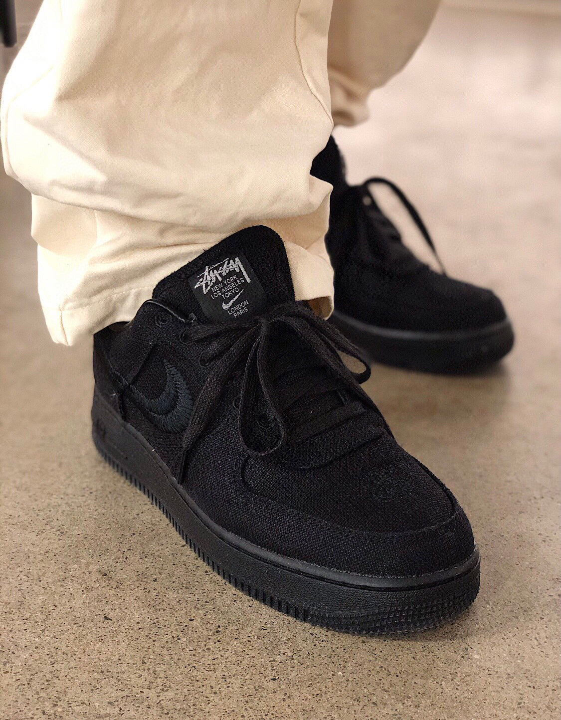 GLM - AF1 x Stussy Collaboration Pure Black