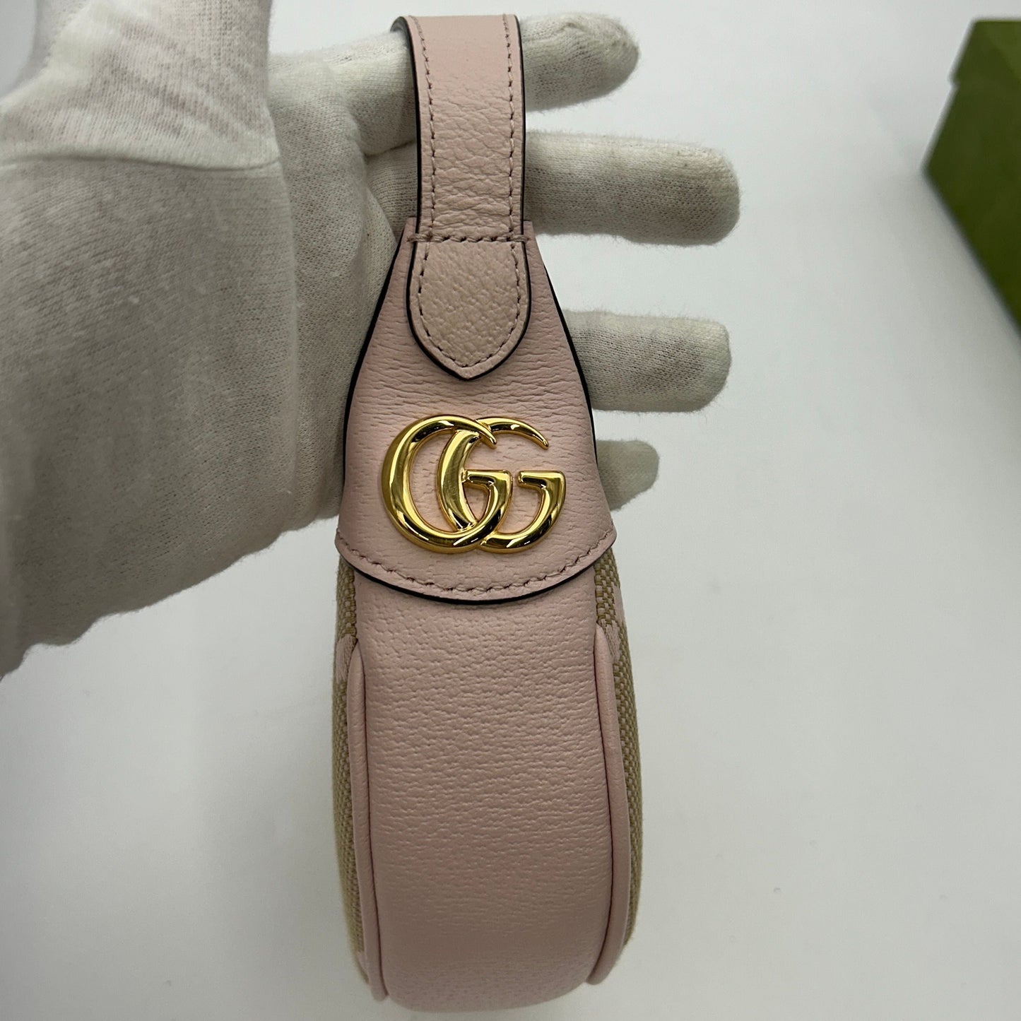 GUCCI Ophidia GG Canvas Leather Pink Mini Bag gu9990bd