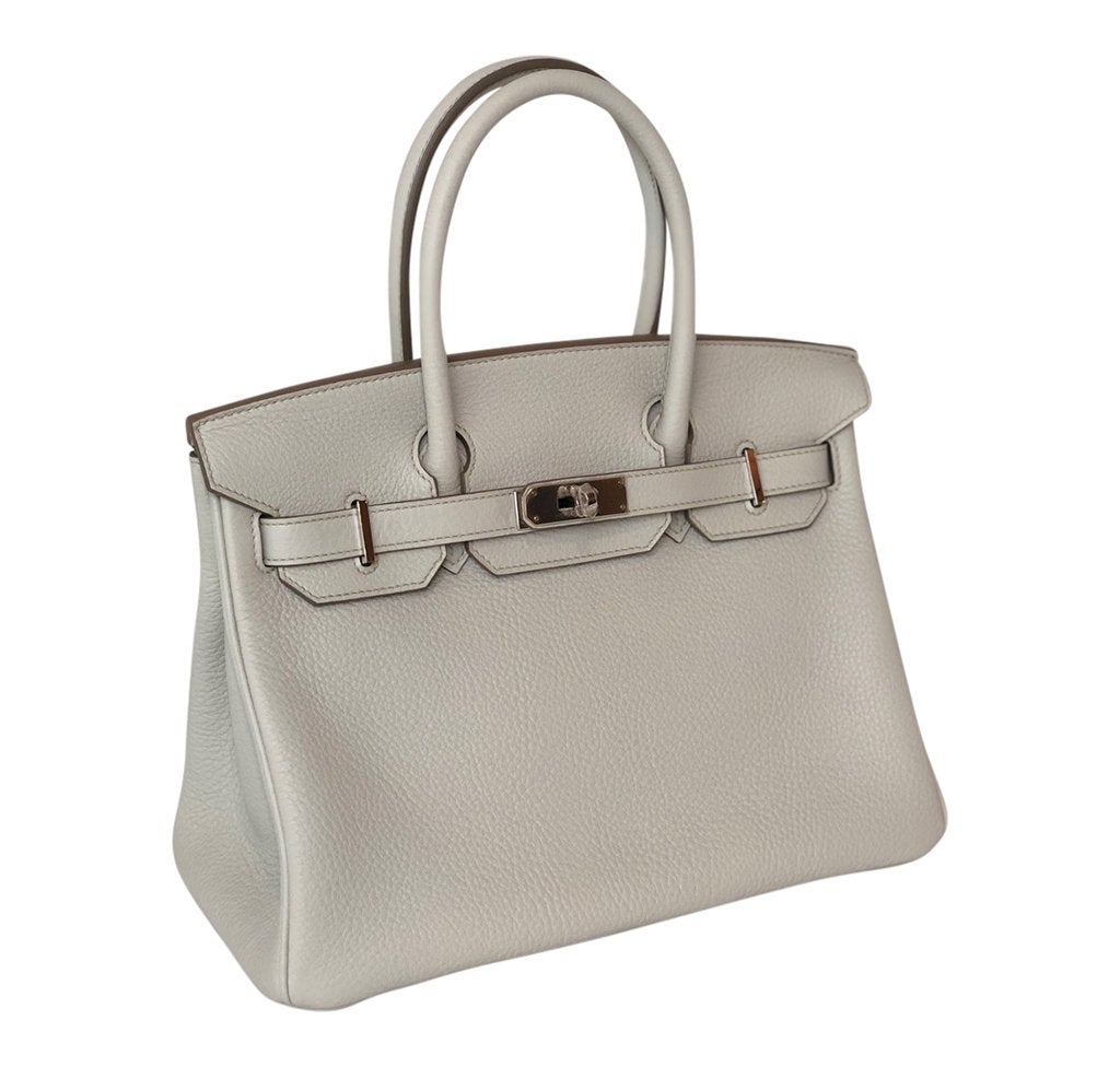 HermÃƒÆ’Ã‚Â¨s Birkin 30 Gris Perle Togo PHW