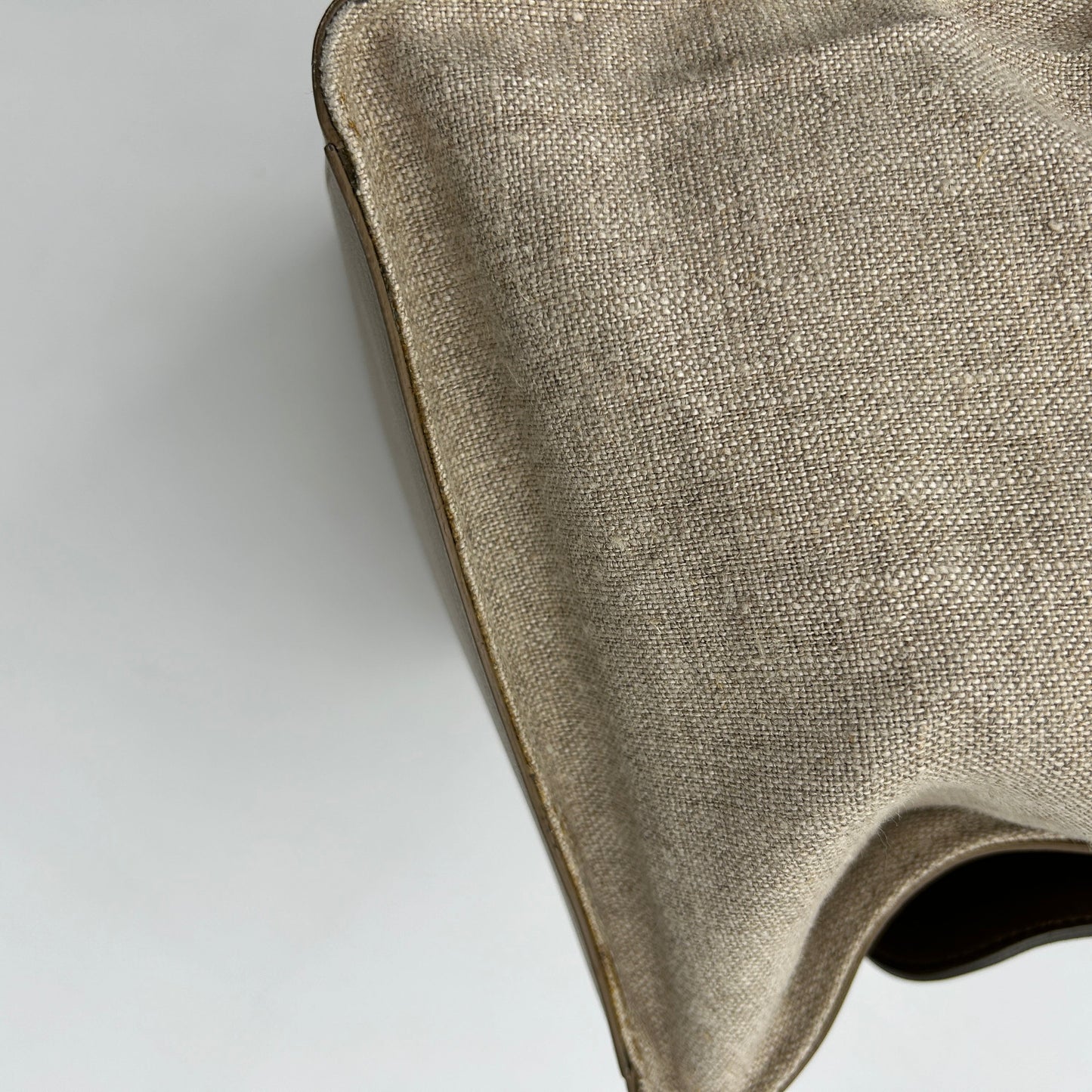 Celine Medium Trapeze Bag Smooth Taupe Calfskin Linen Tri-Color