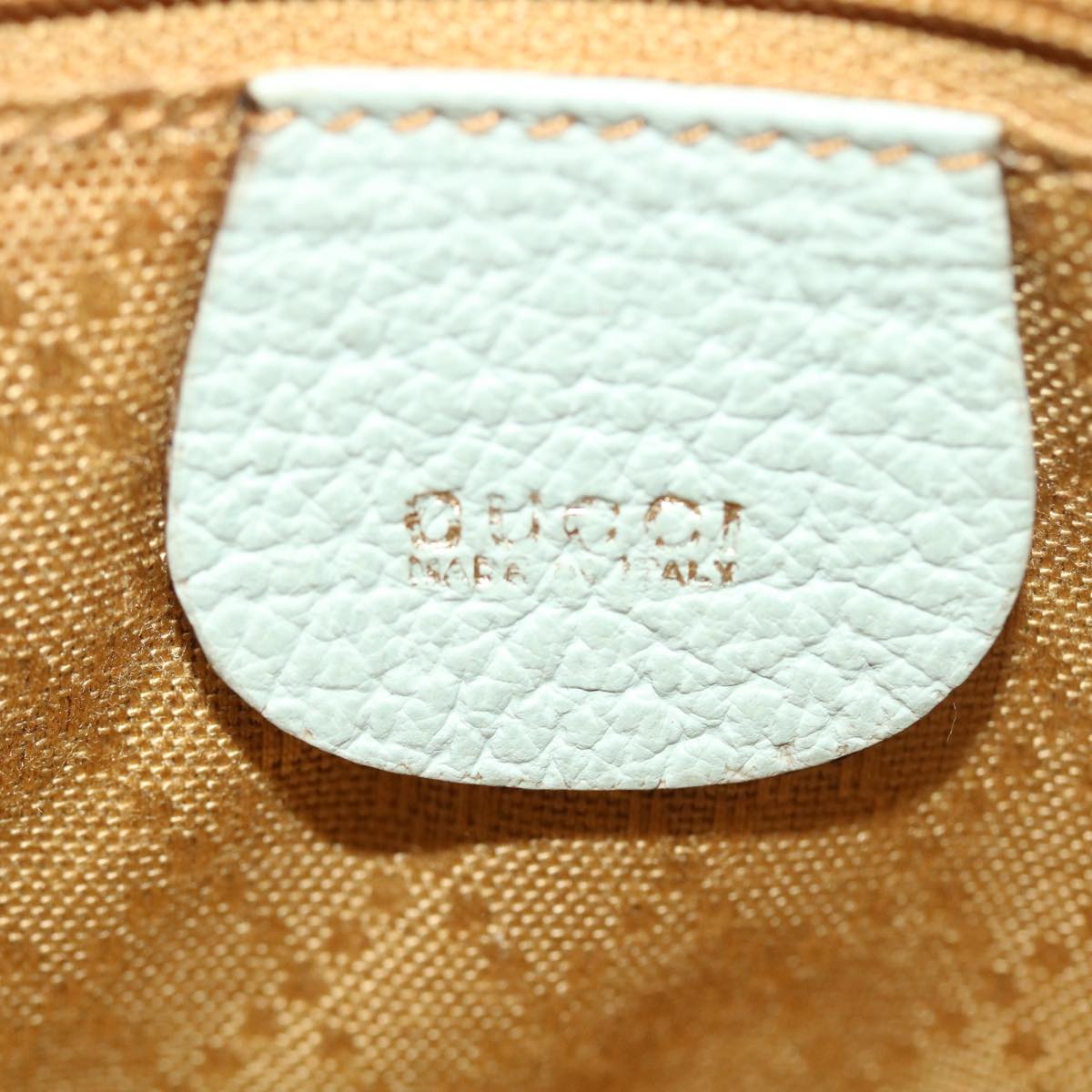 GUCCI Bamboo Shoulder Bag Suede 2way Light Blue 53258