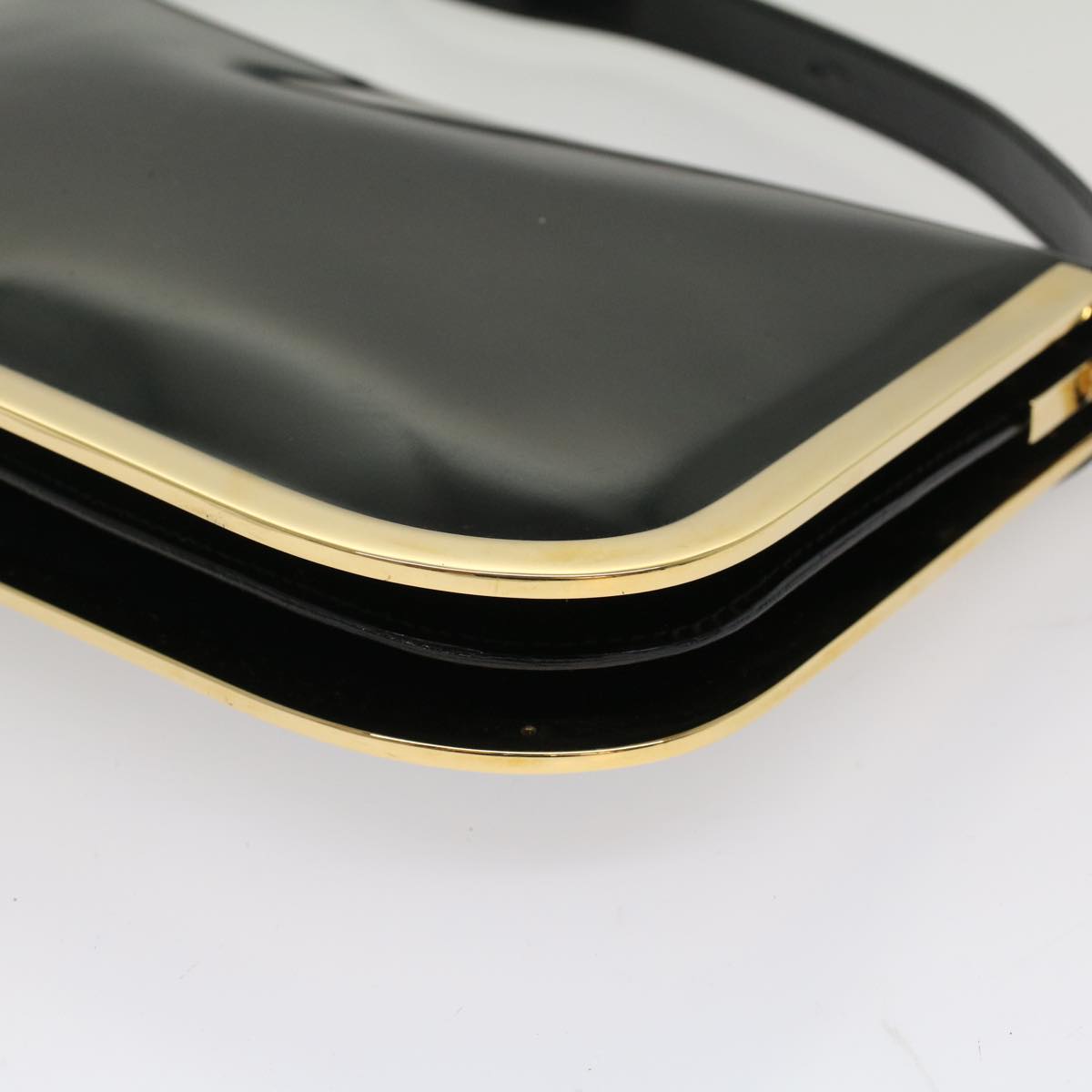GUCCI Shoulder Bag Enamel Black 53259