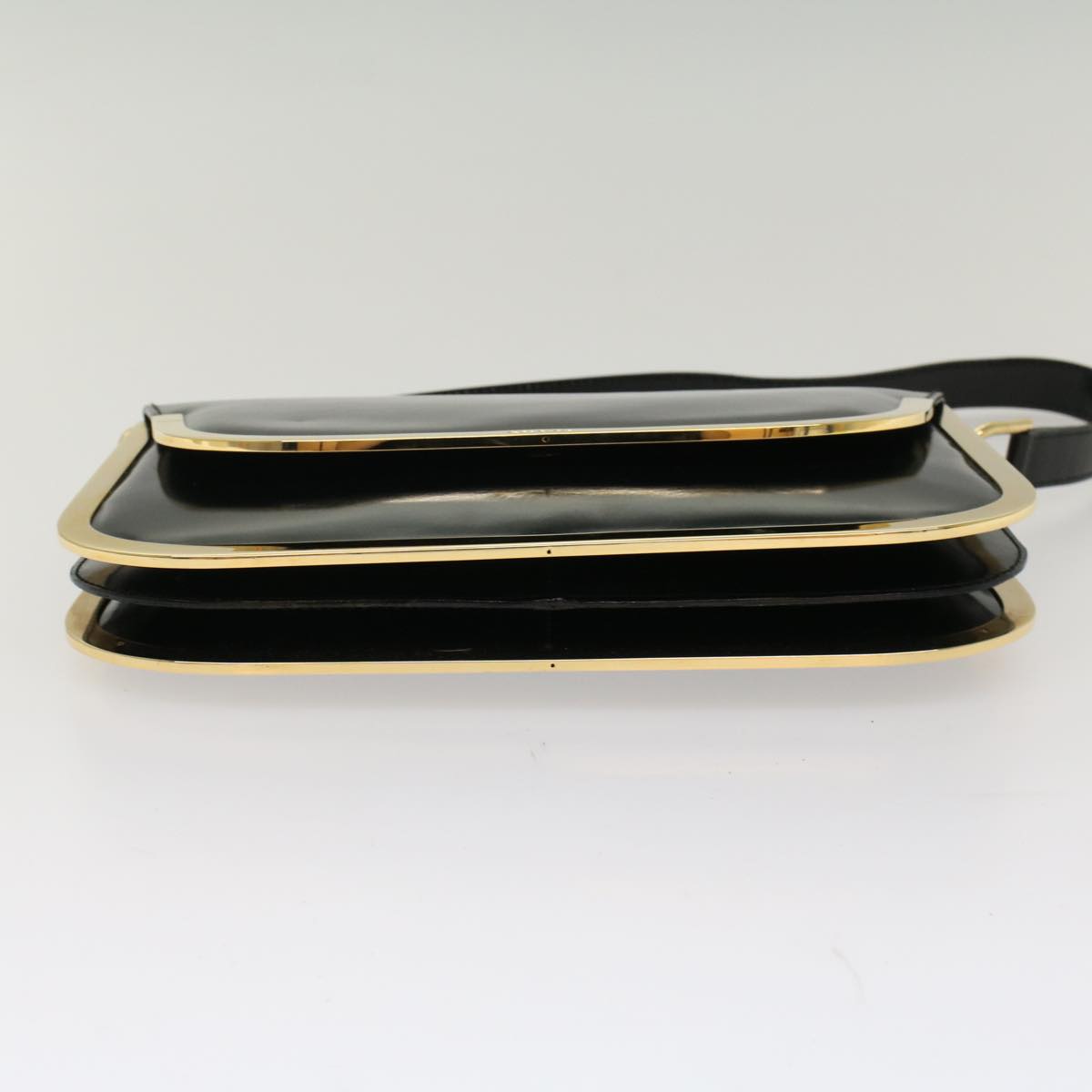 GUCCI Shoulder Bag Enamel Black 53259