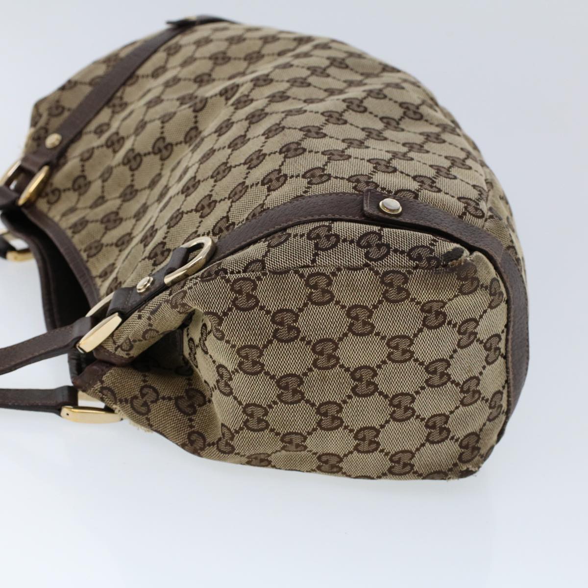 GUCCI GG Canvas Tote Bag Beige Brown 53263