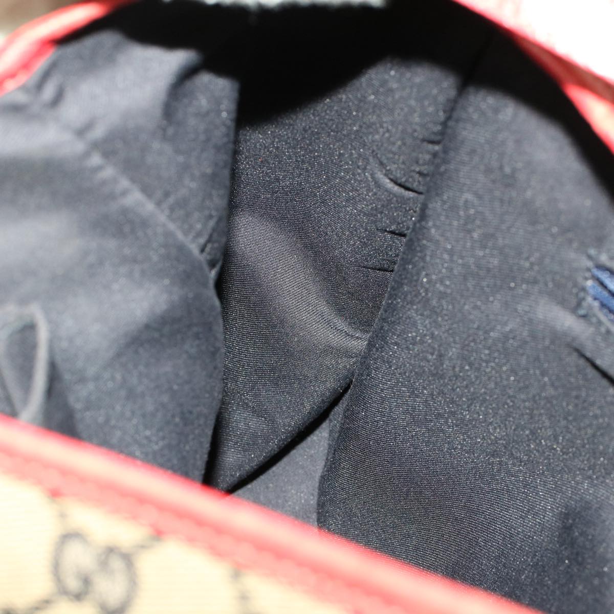 GUCCI GG Canvas Shoulder Bag Beige Navy Red 53264
