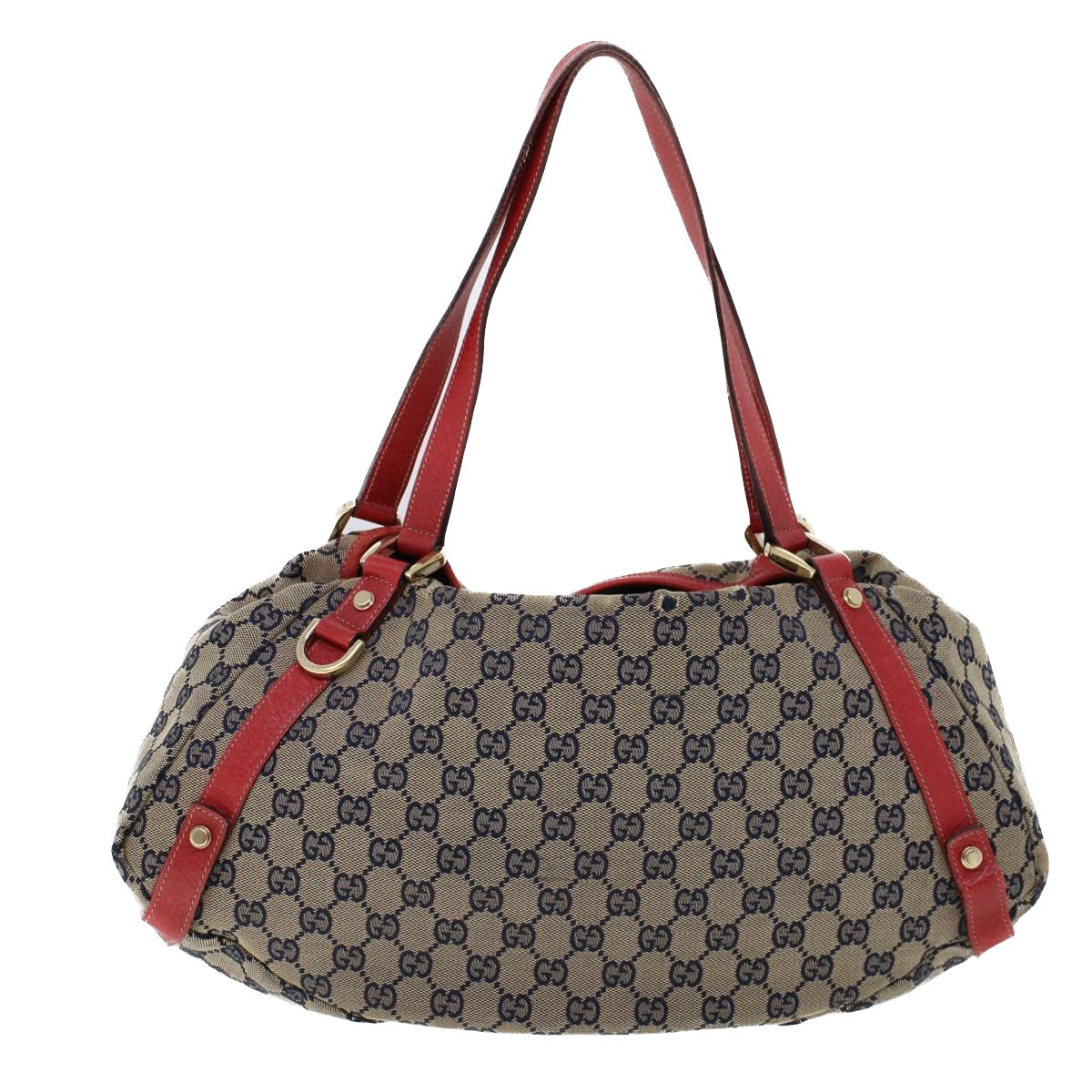 GUCCI GG Canvas Shoulder Bag Beige Navy Red 53264