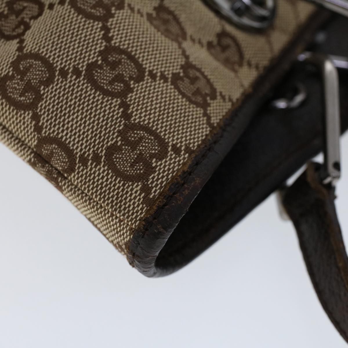 GUCCI GG Canvas Tote Bag Beige Brown 53265