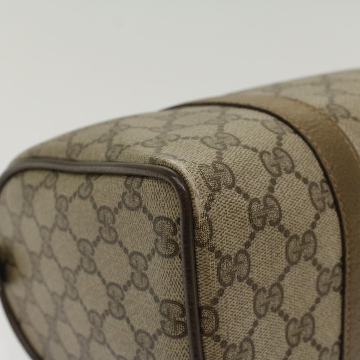 GUCCI GG Canvas Web Sherry Line Boston Bag Beige Red Green 53399