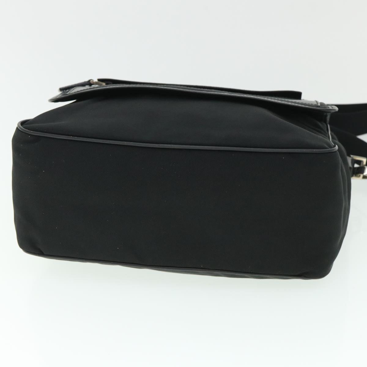 GUCCI Shoulder Bag Nylon Leather Black 53651