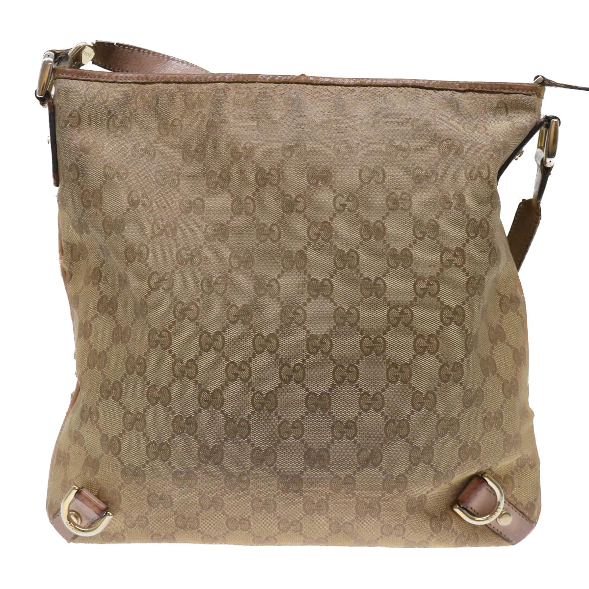 GUCCI GG Canvas Shoulder Bag Gold 53664