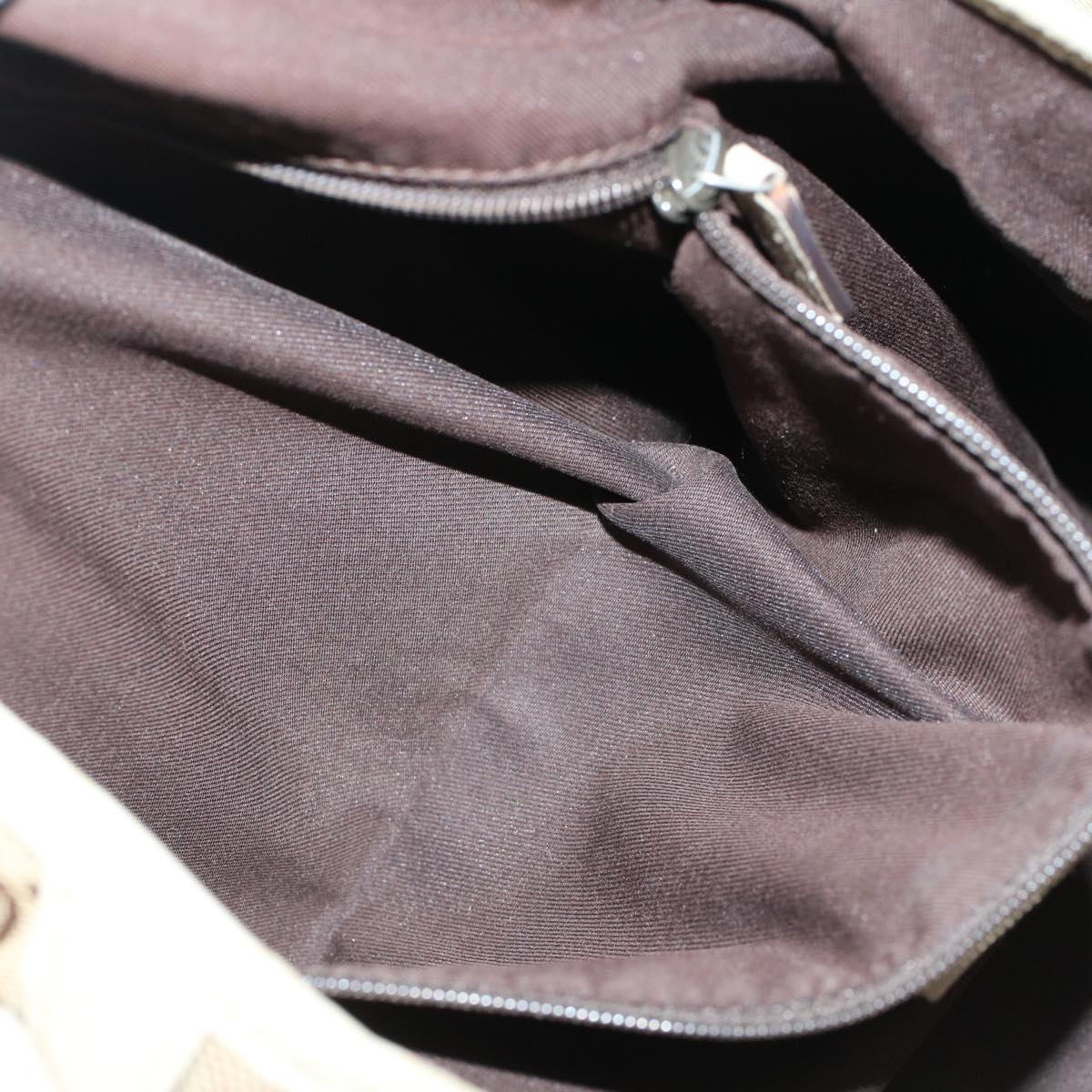 GUCCI GG Canvas Tote Bag Beige White 53667