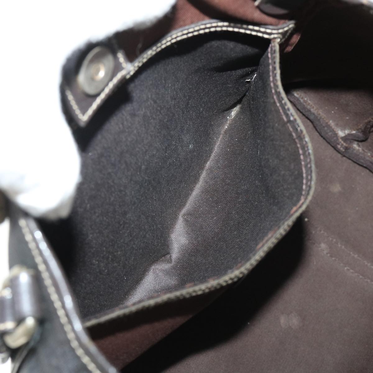 GUCCI GG Canvas Tote Bag PVC Leather Brown 53675
