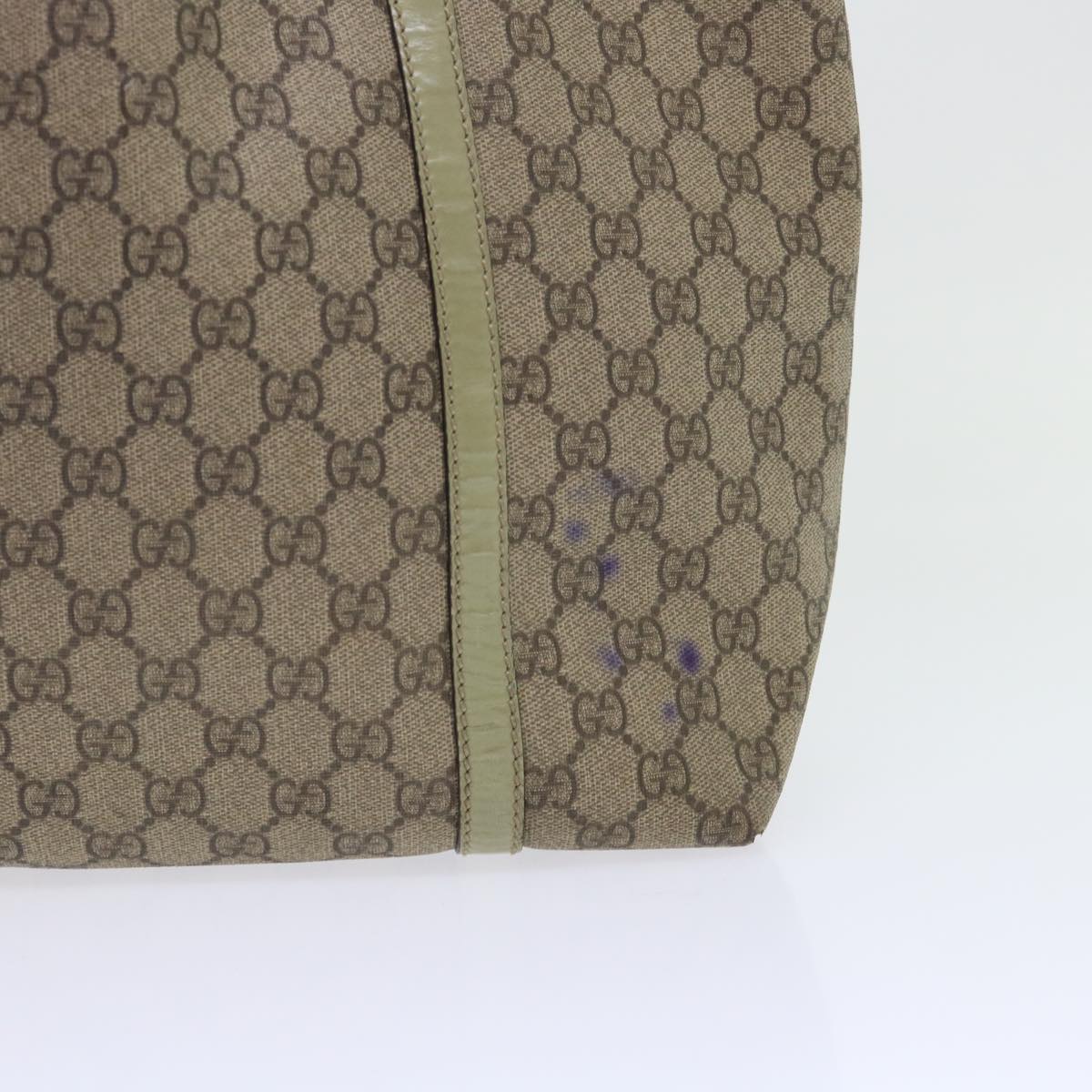 GUCCI GG Canvas Tote Bag PVC Leather Beige 53677