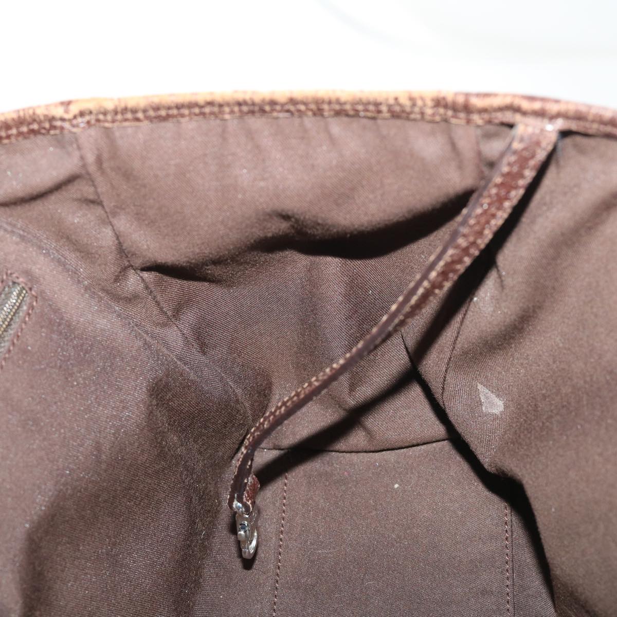 GUCCI GG Canvas Web Sherry Line Hand Bag Canvas Leather Beige Green 53681