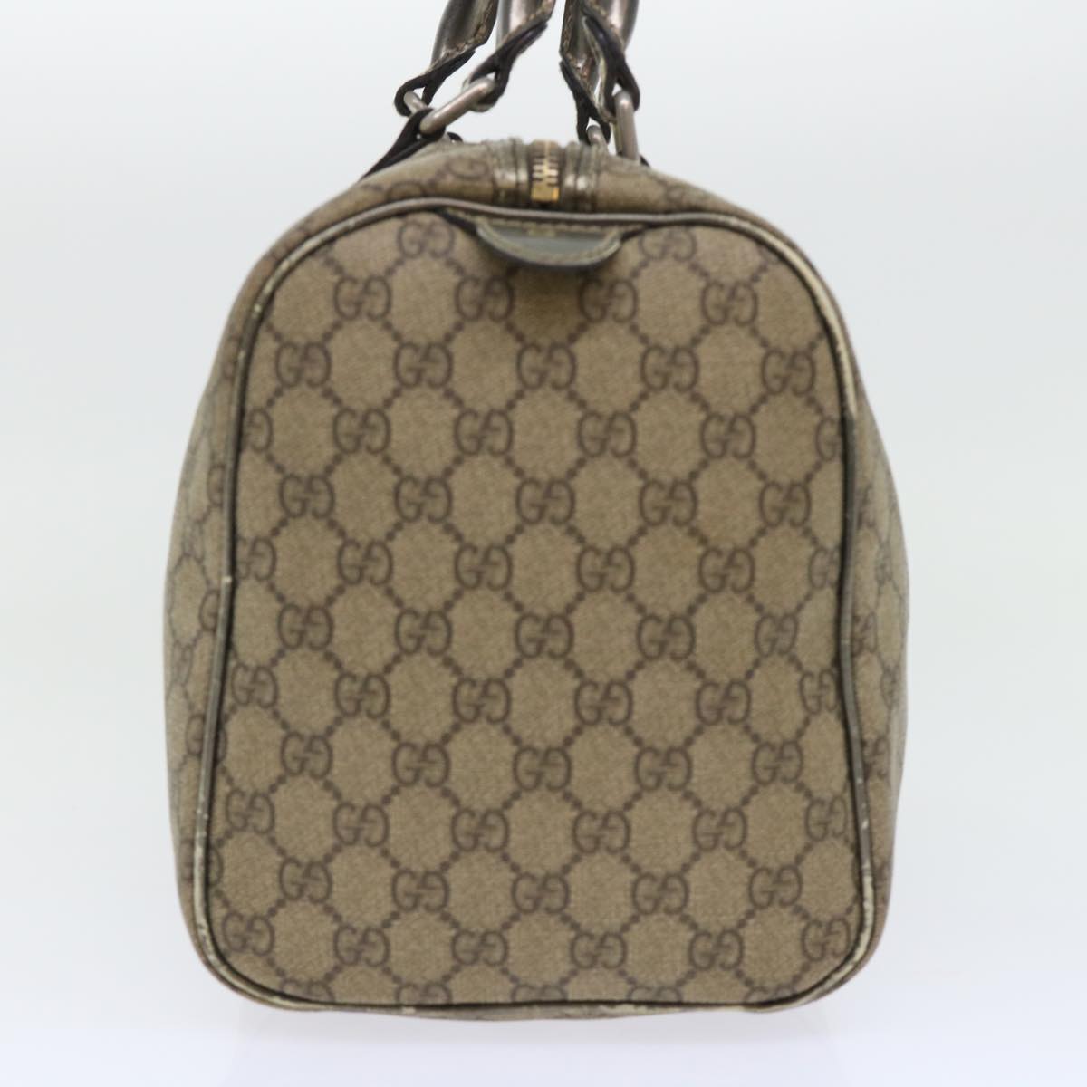 GUCCI GG Canvas Hand Bag PVC Leather Beige 53685