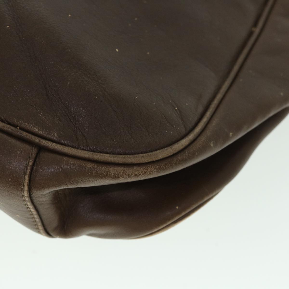 GUCCI Bamboo Hand Bag Leather 2way Brown 53688