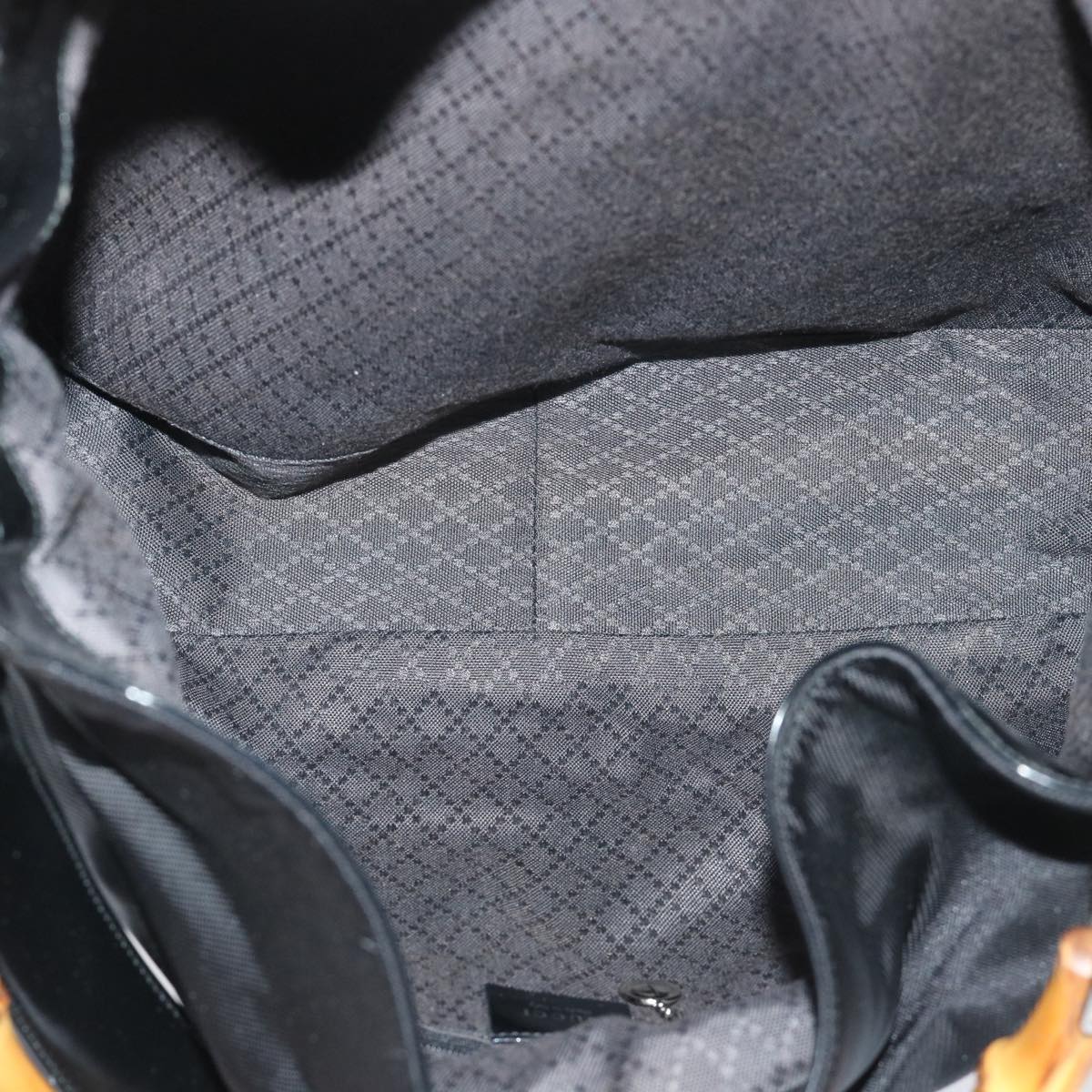 GUCCI Bamboo Shoulder Bag Nylon 2way Black 53689