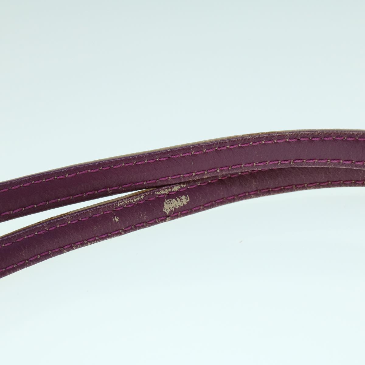 FENDI Mamma Baguette Hand Bag Leather Beige Purple 53742