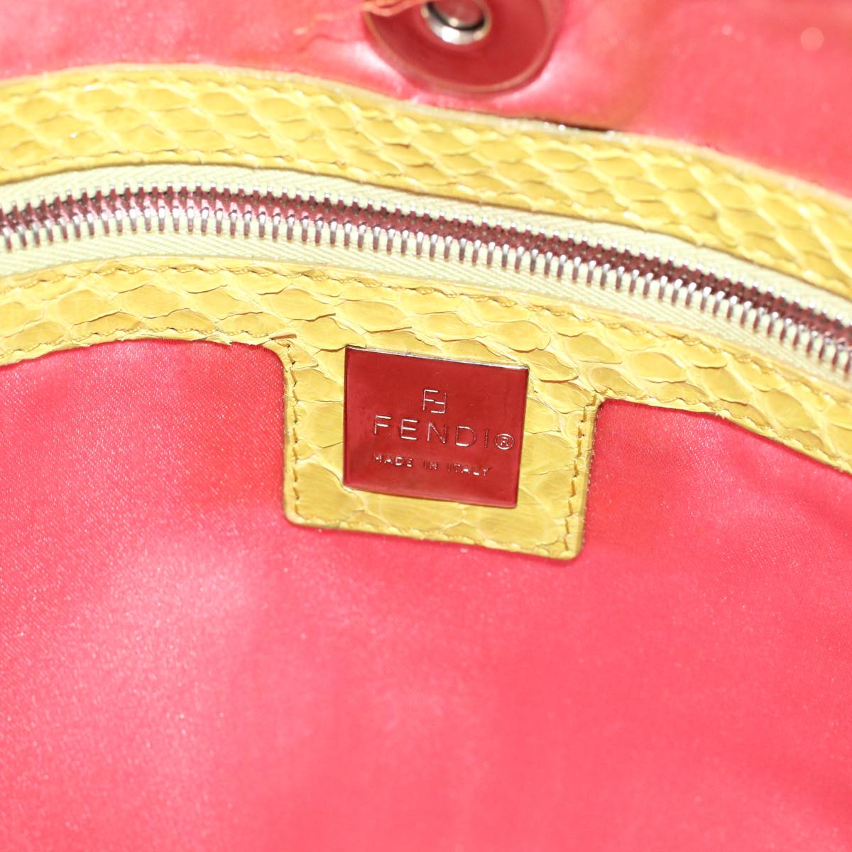 FENDI Hand Bag Patent leather Orange 53743