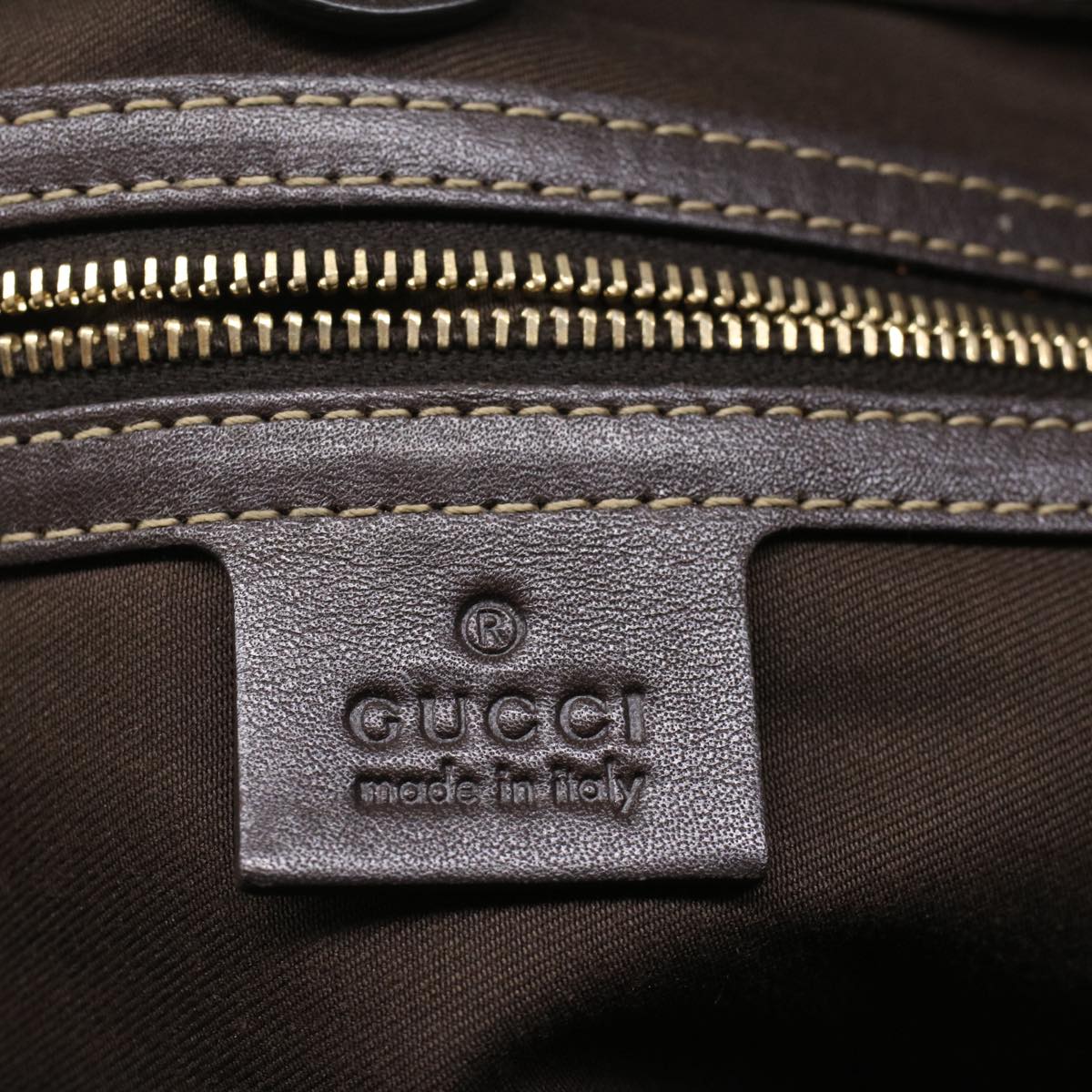 GUCCI GG Crystal Hand Bag Leather Beige 223964 54016