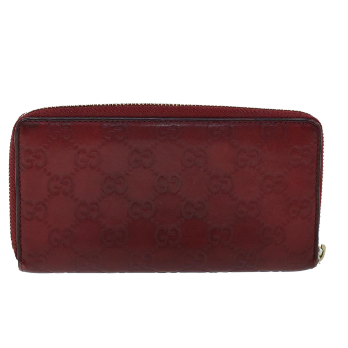 GUCCI GG Canvas Guccissima Long Wallet Wine Red 282477 54060