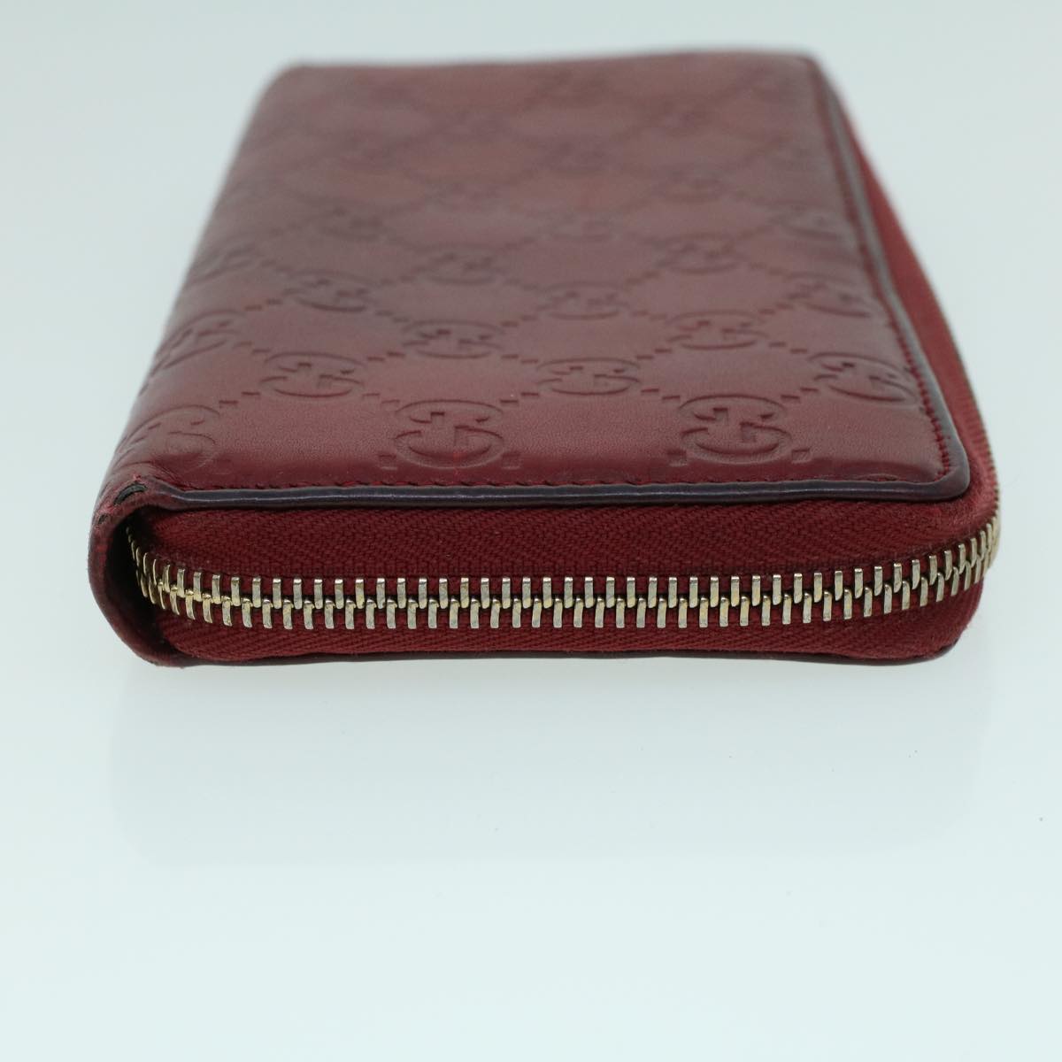 GUCCI GG Canvas Guccissima Long Wallet Wine Red 282477 54060