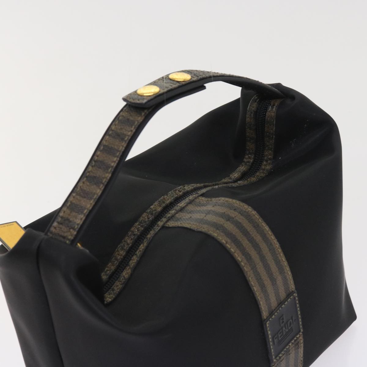 FENDI Pouch Pecan Canvas Black 54116