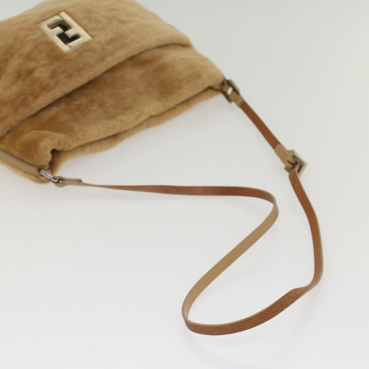 FENDI Shoulder Bag fur Brown 54120