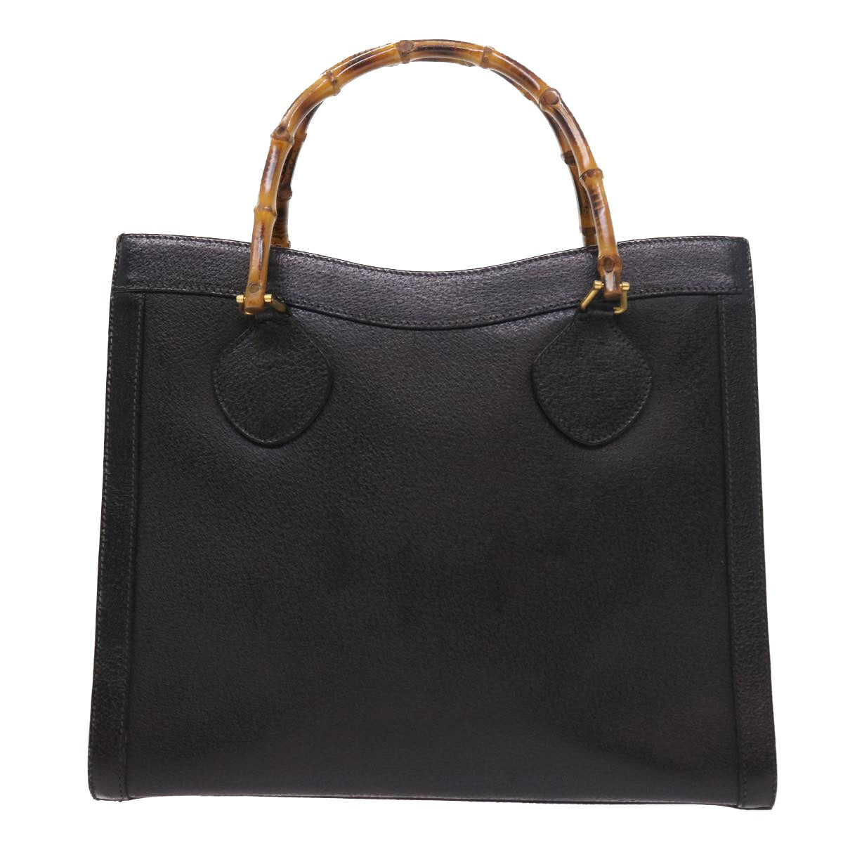 GUCCI Bamboo Hand Bag Leather Black 002 1186 0260 54124