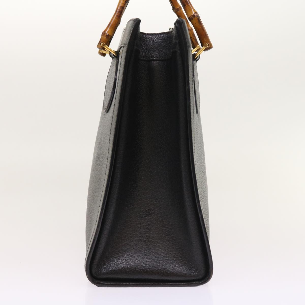 GUCCI Bamboo Hand Bag Leather Black 002 1186 0260 54124