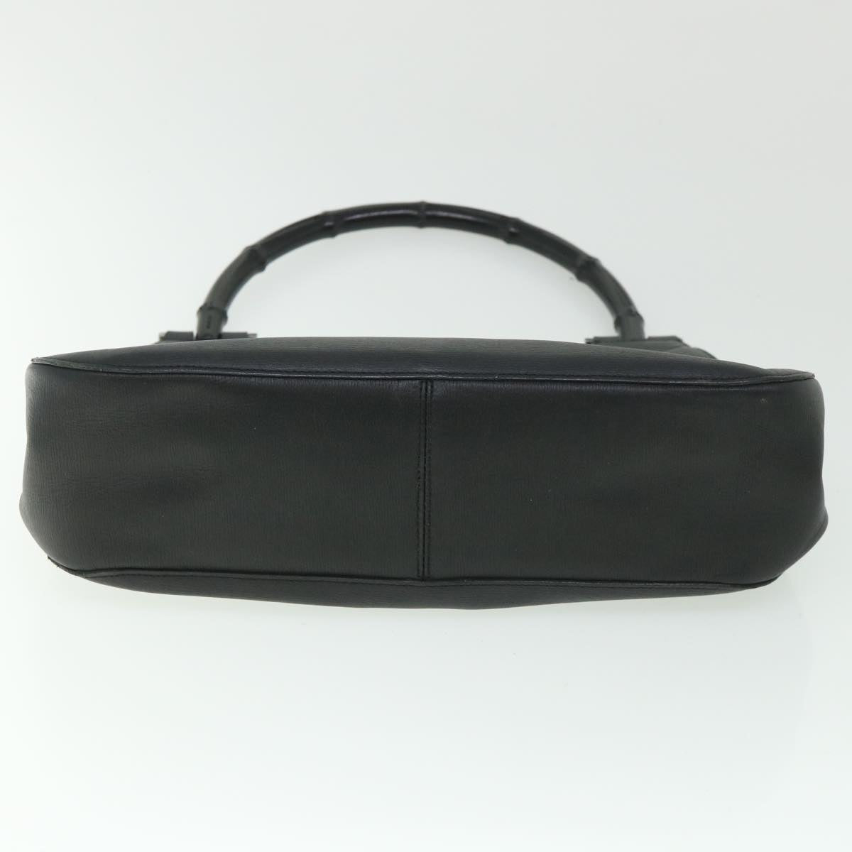GUCCI Bamboo Shoulder Bag Leather Black 001 3739 002053 54151