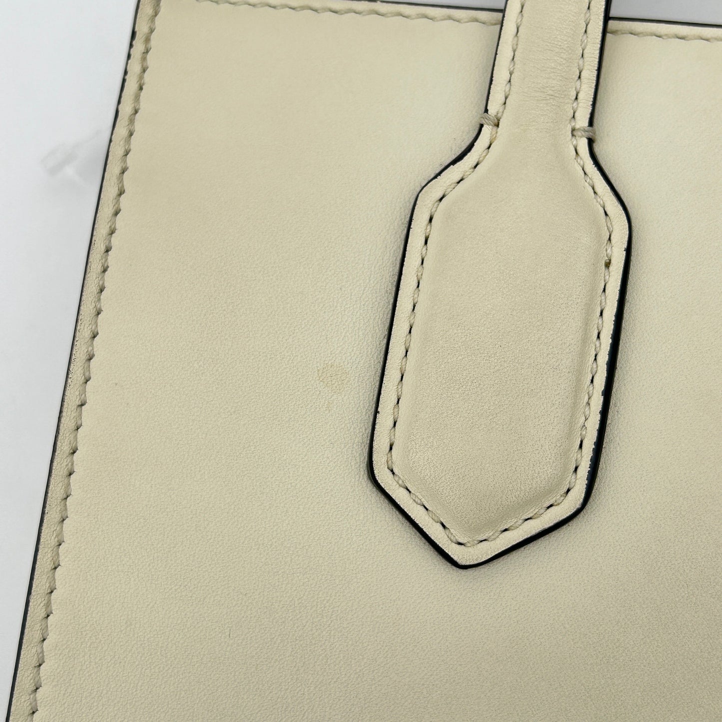 Gucci GG Ribbon White Satchel Leather Handbag Small