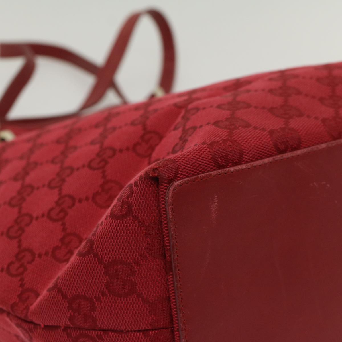 GUCCI GG Canvas Tote Bag Red 002 1098 3444 54328