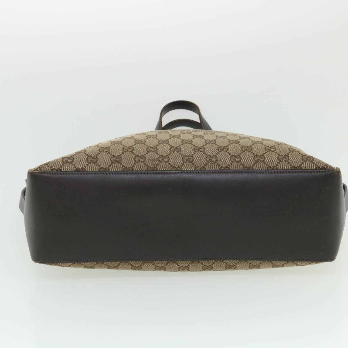 GUCCI GG Canvas Hand Bag Leather Beige 106251 54335