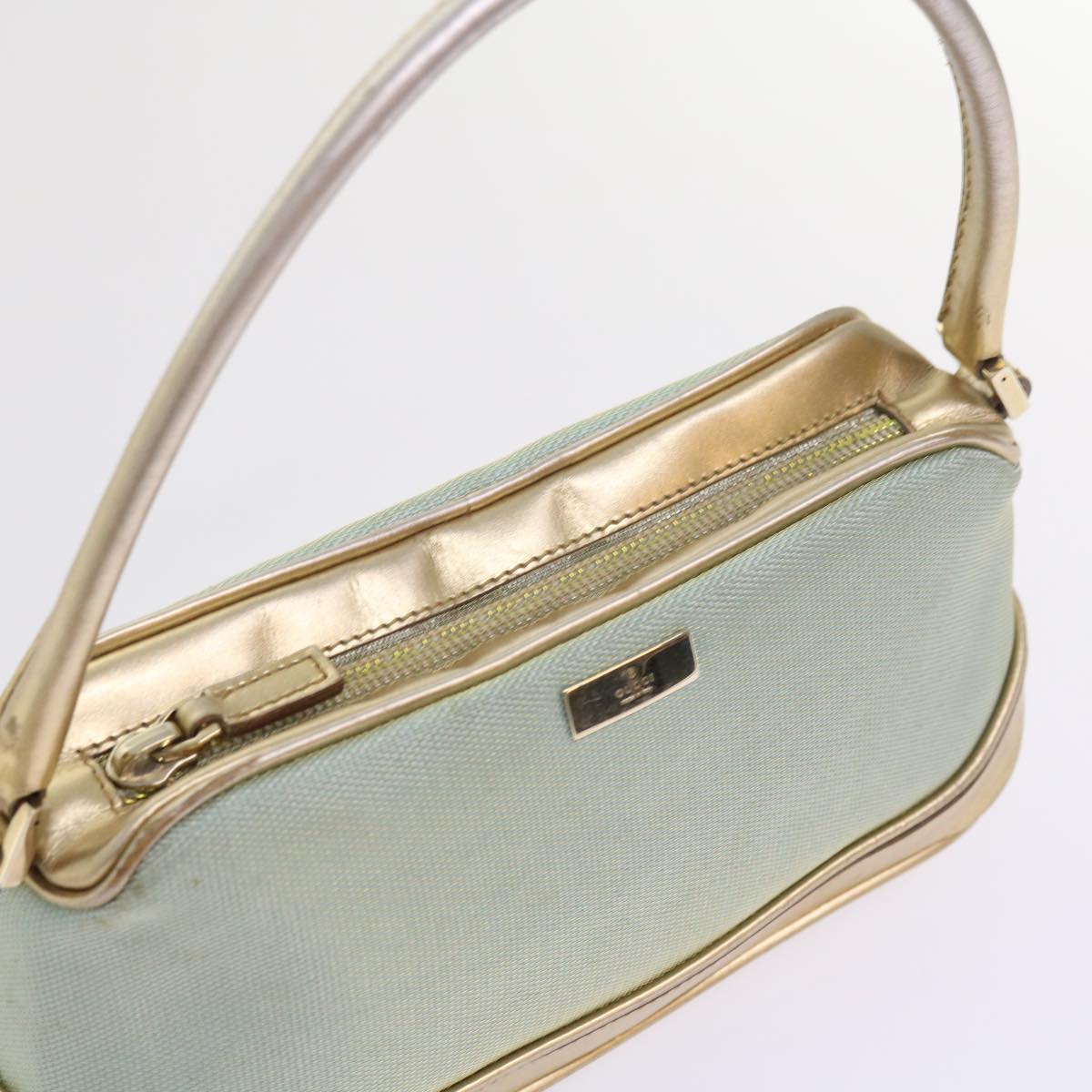 GUCCI Hand Bag Nylon Canvas Light Blue 039 1133 54352