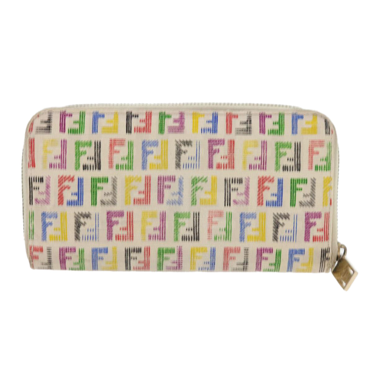 FENDI Zucchino Canvas Long Wallet Multicolor 54465