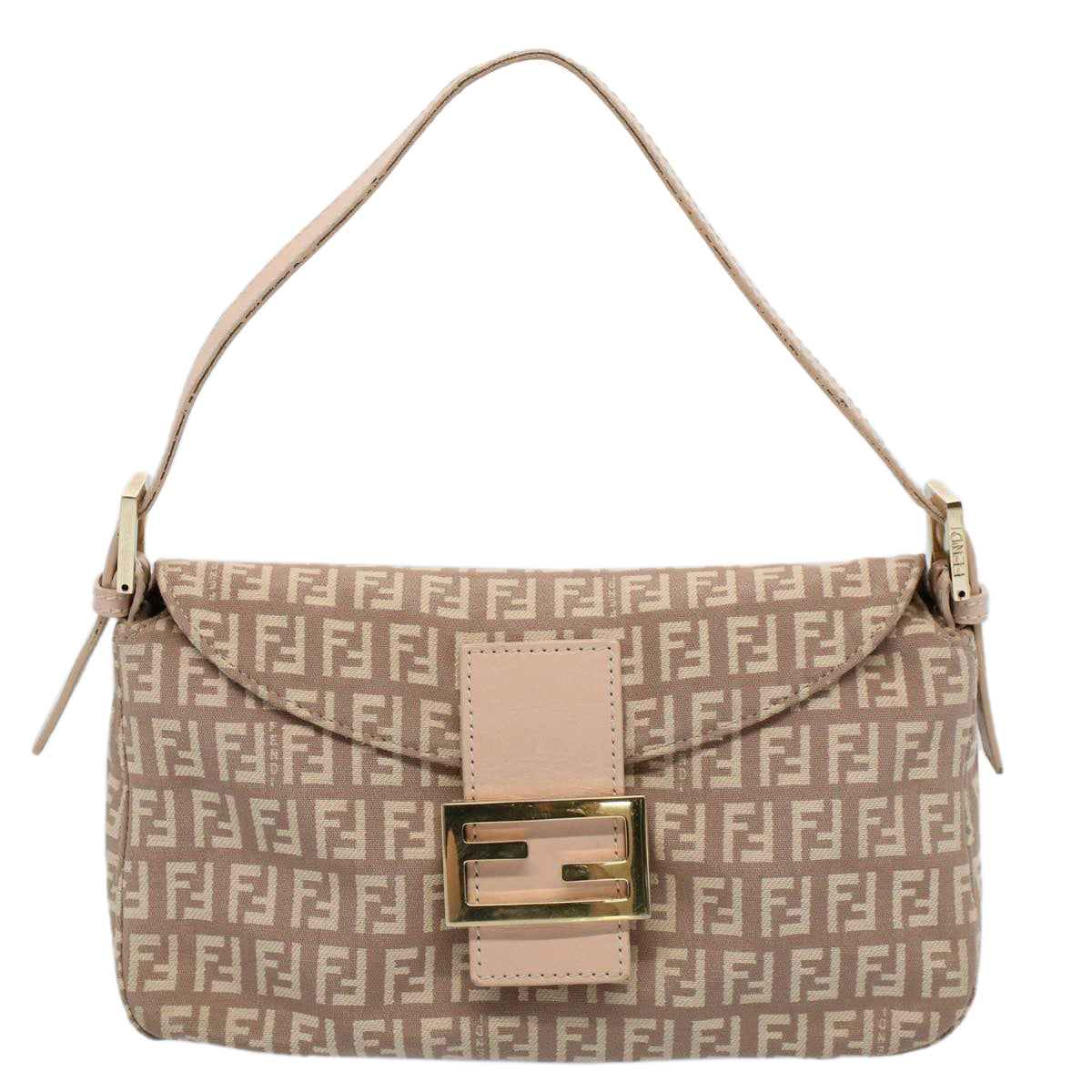 FENDI Zucchino Canvas Mamma bucket Hand Bag Beige 54705