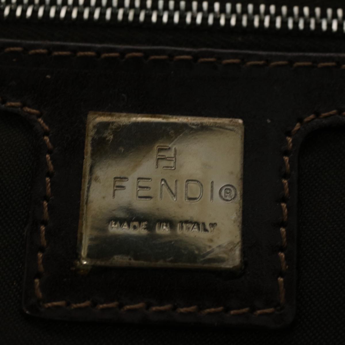 FENDI Zucca Canvas Mamma bucket Shoulder Bag Beige 54706