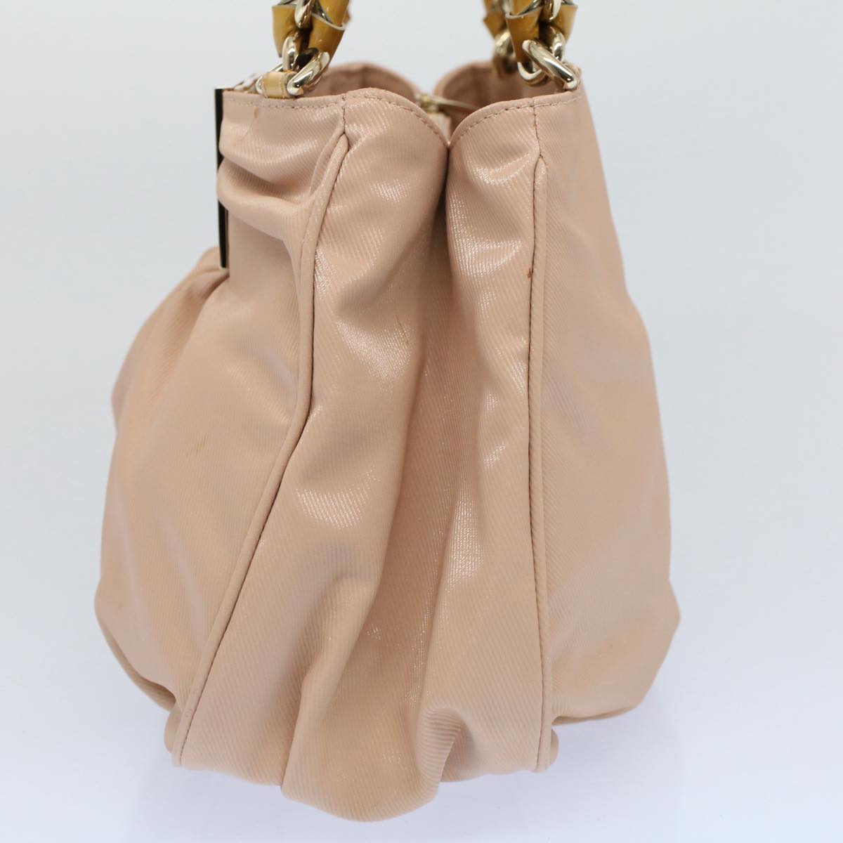 FENDI Chain Hand Bag Nylon Pink 54757