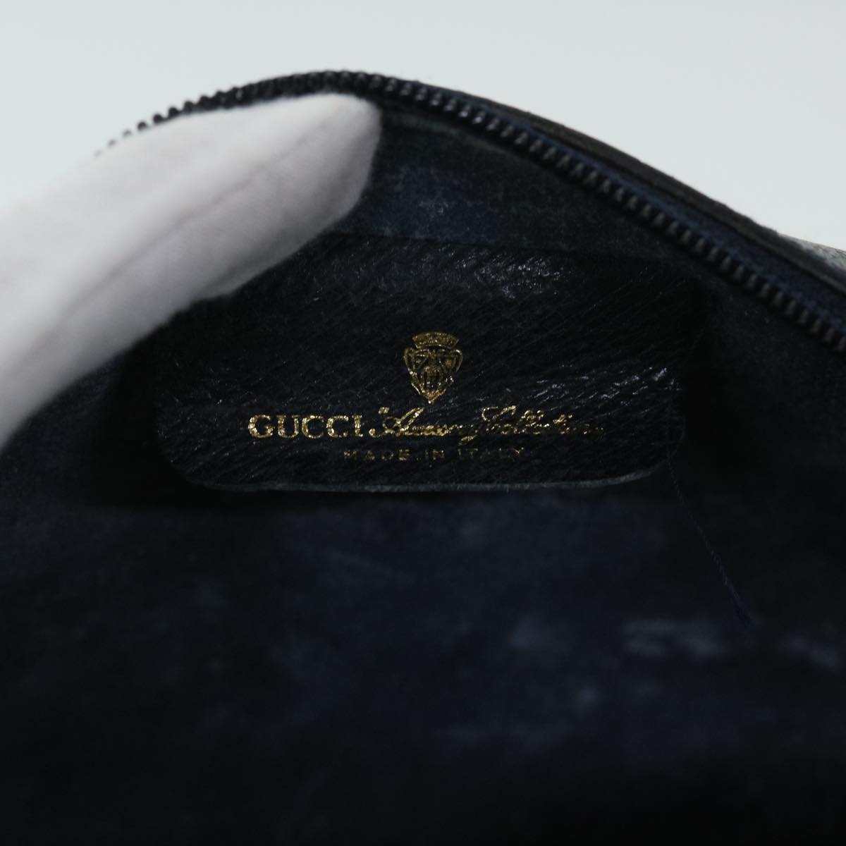 GUCCI GG Canvas Sherry Line Shoulder Bag PVC Leather Gray Red Navy 54775