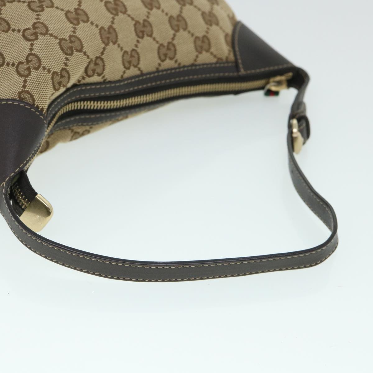 GUCCI GG Canvas Web Sherry Line Pouch Beige Red Green 224093 54781