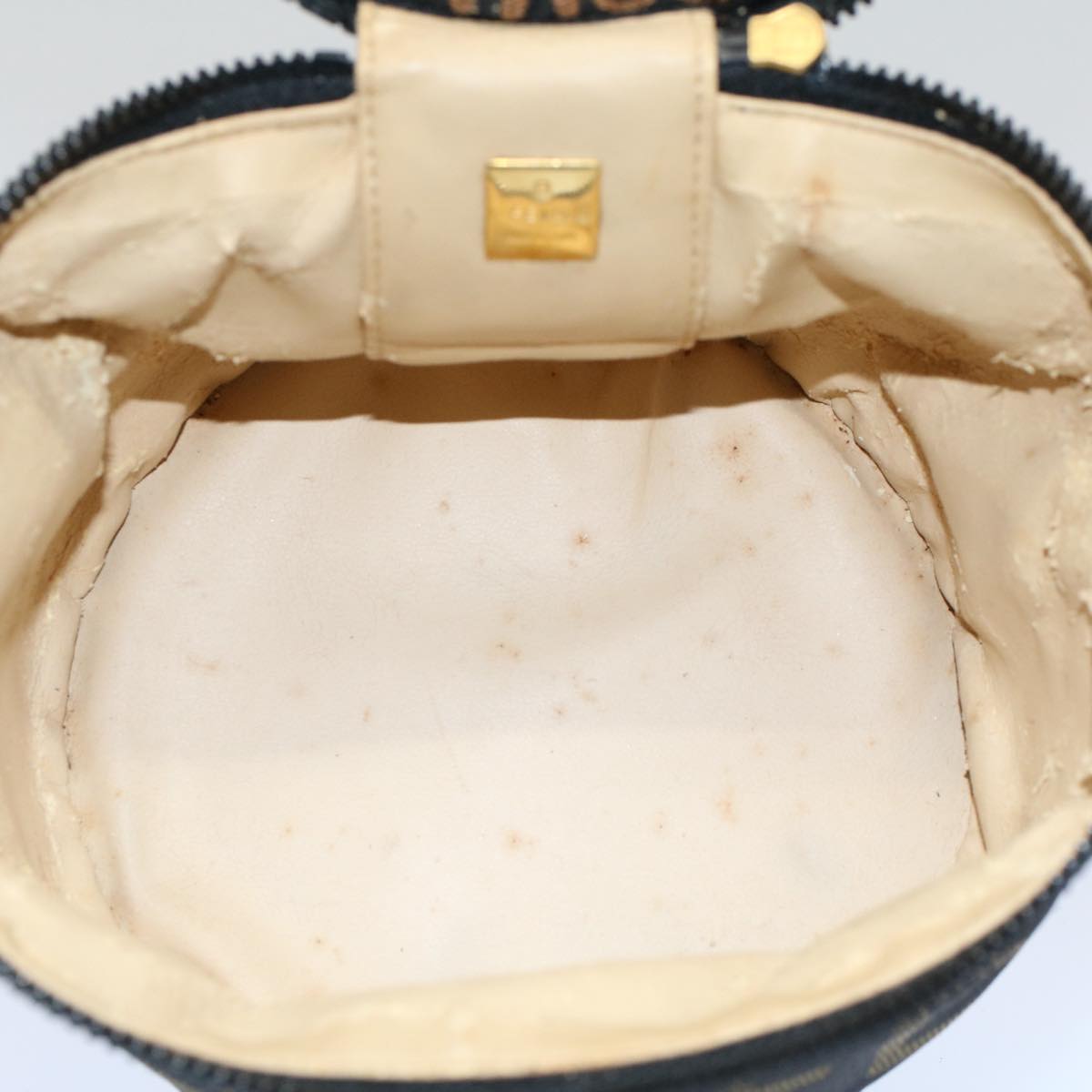 FENDI Vanity Cosmetic Pouch Canvas Black 54858